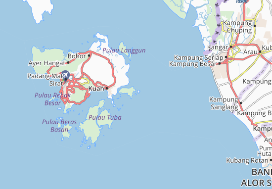 Kaart Plattegrond Pulau Paku