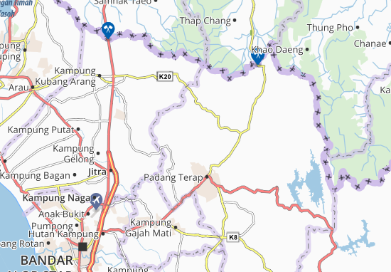 Kaart Plattegrond Kampung Kuala Tolak