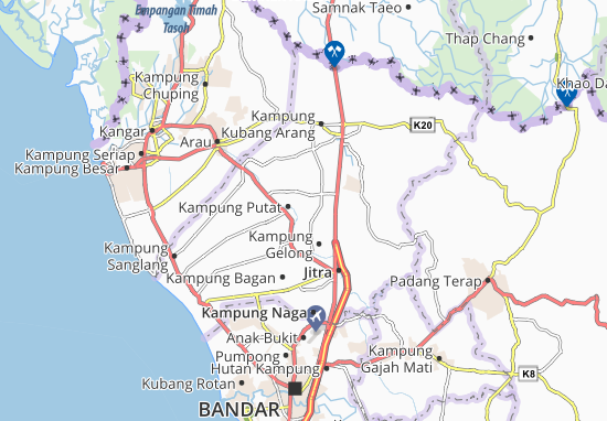 Karte Stadtplan Kampung Padang Asam