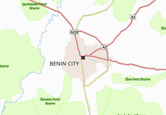 Kaart Plattegrond Benin City