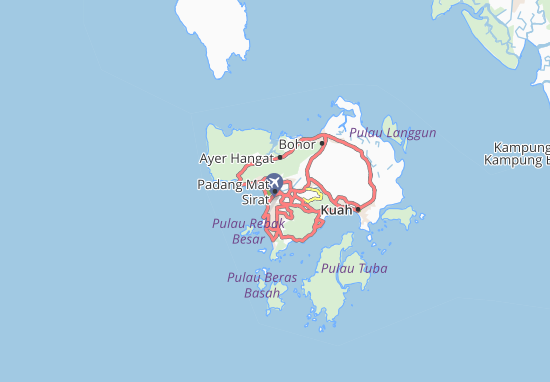 Karte Stadtplan Padang Mat Sirat