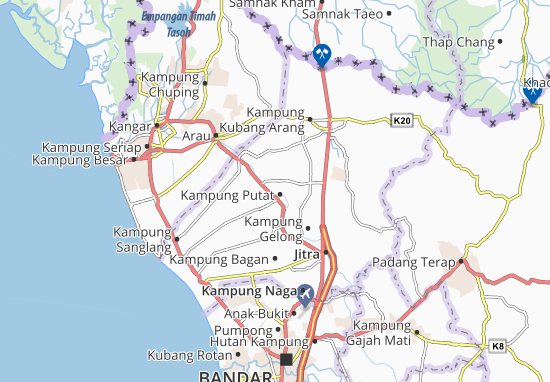 Karte Stadtplan Kampung Putat