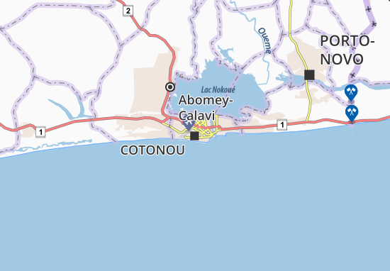 Kaart Plattegrond Cotonou
