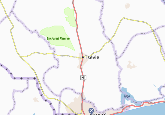 Mapa Tsevie