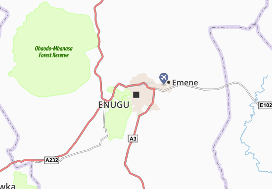 Kaart Plattegrond Enugu