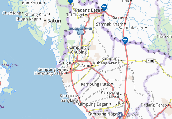 Karte Stadtplan Kampung Hutam Palas