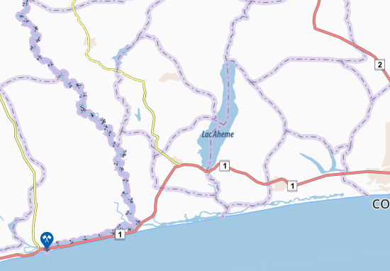 Karte Stadtplan Houeyogbe