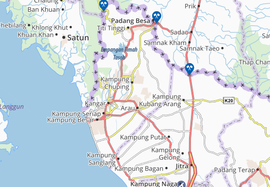 Karte Stadtplan Kampung Kerisek