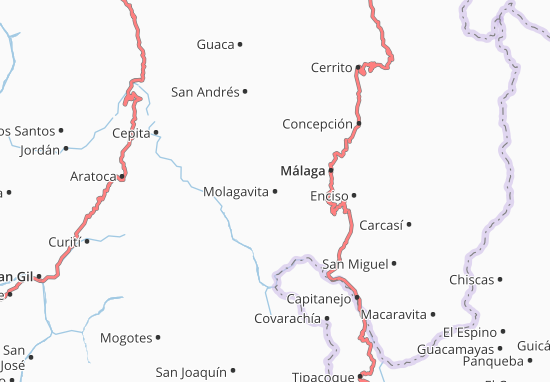 Mapa Molagavita