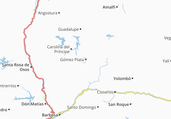 Gómez Plata Map