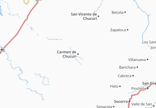 Karte Stadtplan Carmen de Chucuri