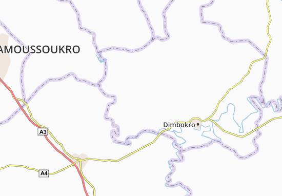 Karte Stadtplan Angouakoukro
