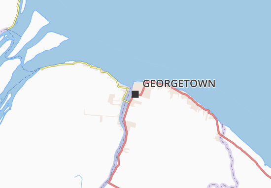 Kaart Plattegrond Georgetown