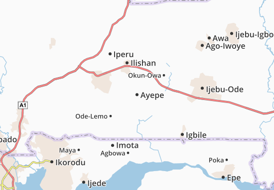 Ayepe Map