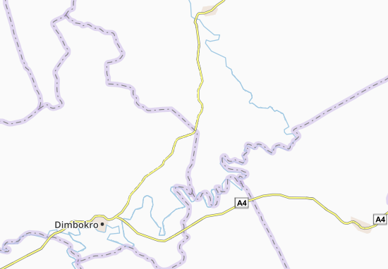 Karte Stadtplan Aoussoukro