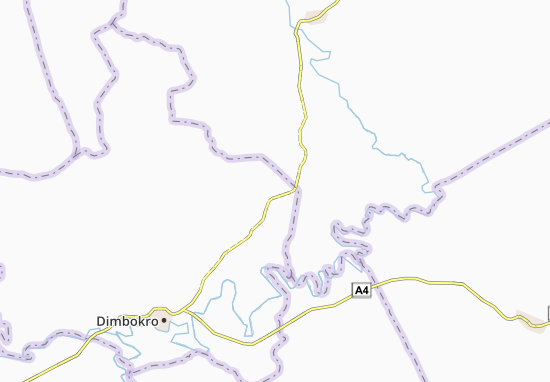 Karte Stadtplan Boouré-Attienkro