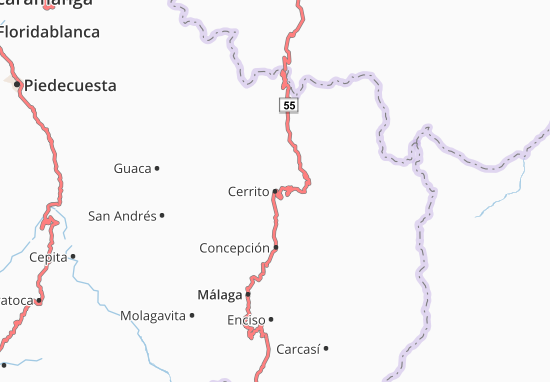 Karte Stadtplan Cerrito