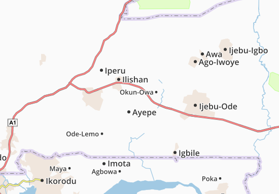 Karte Stadtplan Odogbolu
