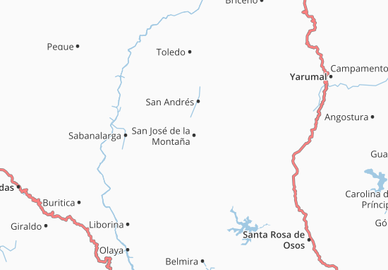 Kaart Plattegrond San José de la Montaña
