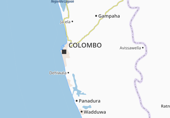 Mapa Sri Jawewardenepura Kotte