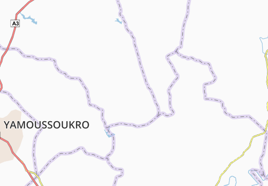 Kaart Plattegrond Assokro-Nguessankro