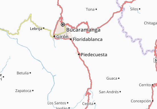 Piedecuesta Map