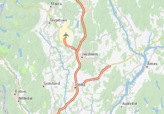 Mapa Jessheim