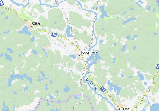 Karte Stadtplan Hedemora