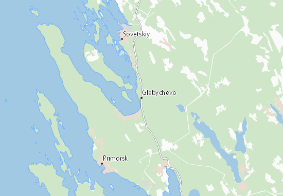 Kaart Plattegrond Glebychevo