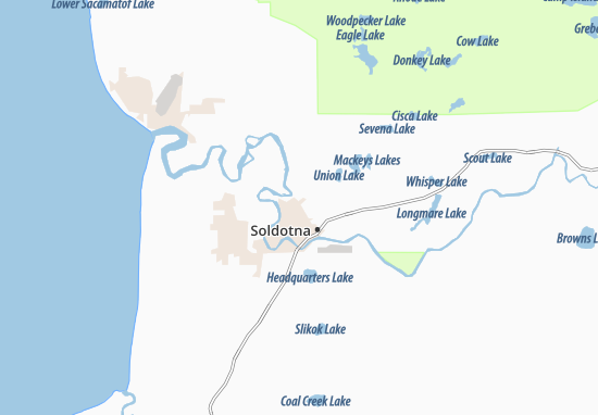 Karte Stadtplan Ridgeway