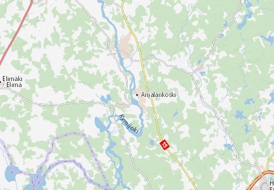 Kaart Plattegrond Anjalankoski