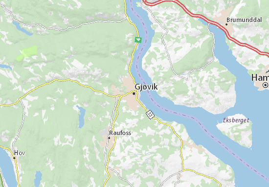 Karte Stadtplan Gjøvik