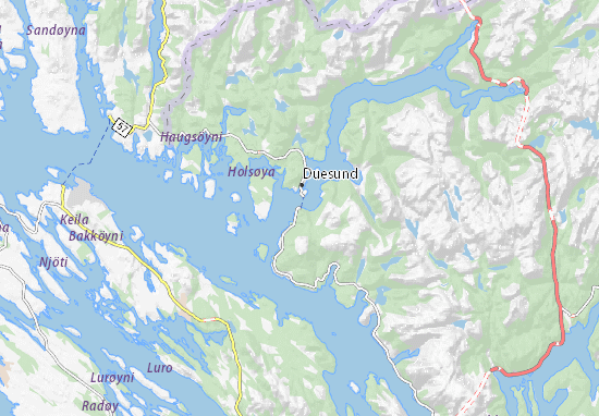 Kaart Plattegrond Masfjordenes