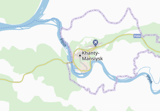 Karte Stadtplan Khanty-Mansiysk