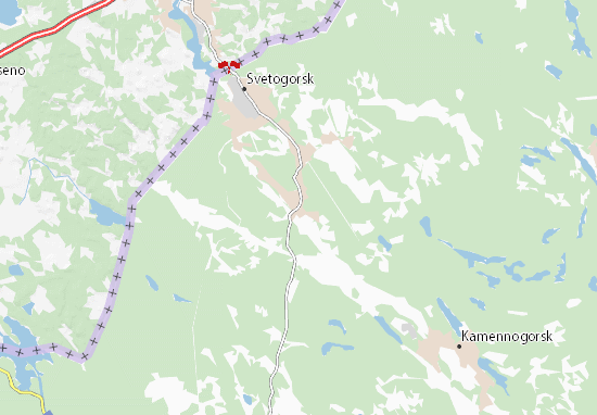 Kaart Plattegrond Lesogorskiy