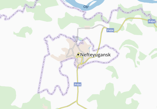 Kaart Plattegrond Nefteyugansk