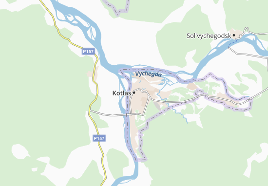 Karte Stadtplan Kotlas