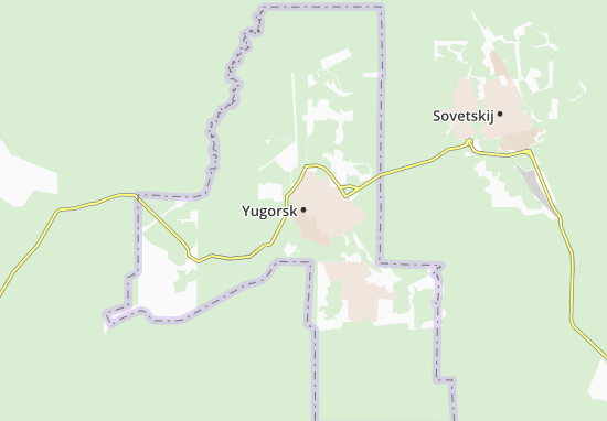 Kaart Plattegrond Yugorsk