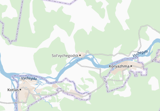 Mapa Sol&#x27;vychegodsk