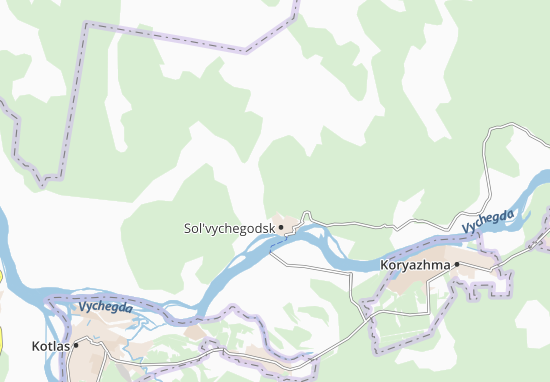 Karte Stadtplan Sol&#x27;vyčegodsk