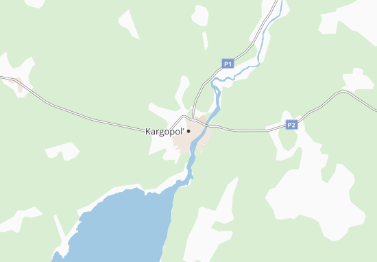 Kaart Plattegrond Kargopol&#x27;