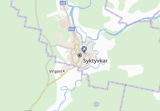 Mapa Syktyvkar