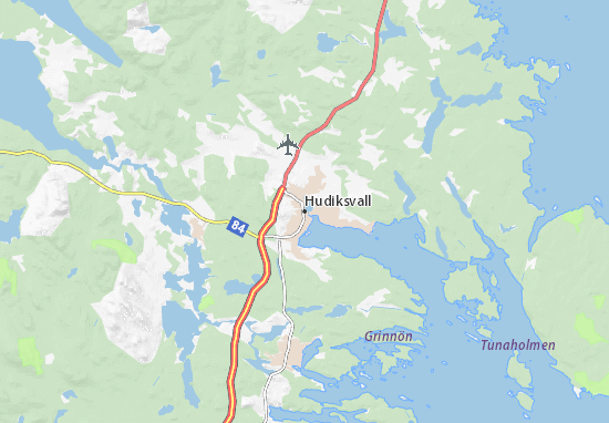 Kaart Plattegrond Hudiksvall