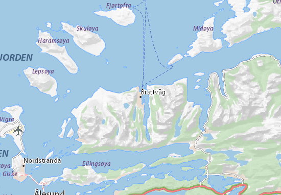Karte Stadtplan Brattvåg