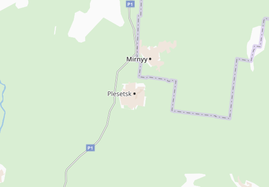 Karte Stadtplan Plesetsk
