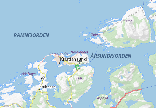 Mapas-Planos Kristiansund lufthavn