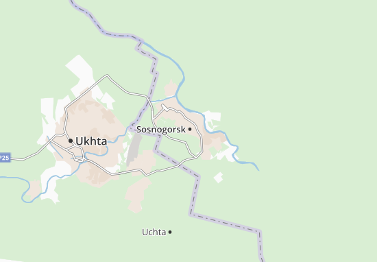 Kaart Plattegrond Sosnogorsk