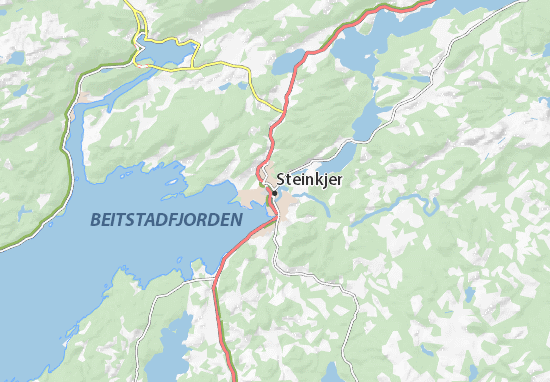Kaart Plattegrond Steinkjer