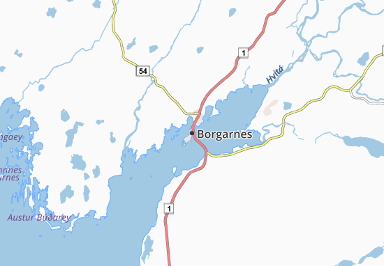 Mapa Borgarnes