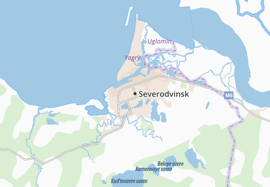 Karte Stadtplan Severodvinsk
